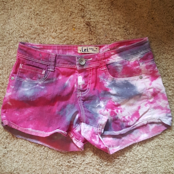 Size 3 Tie Dye DENIM Shorts - Picture 2 of 4